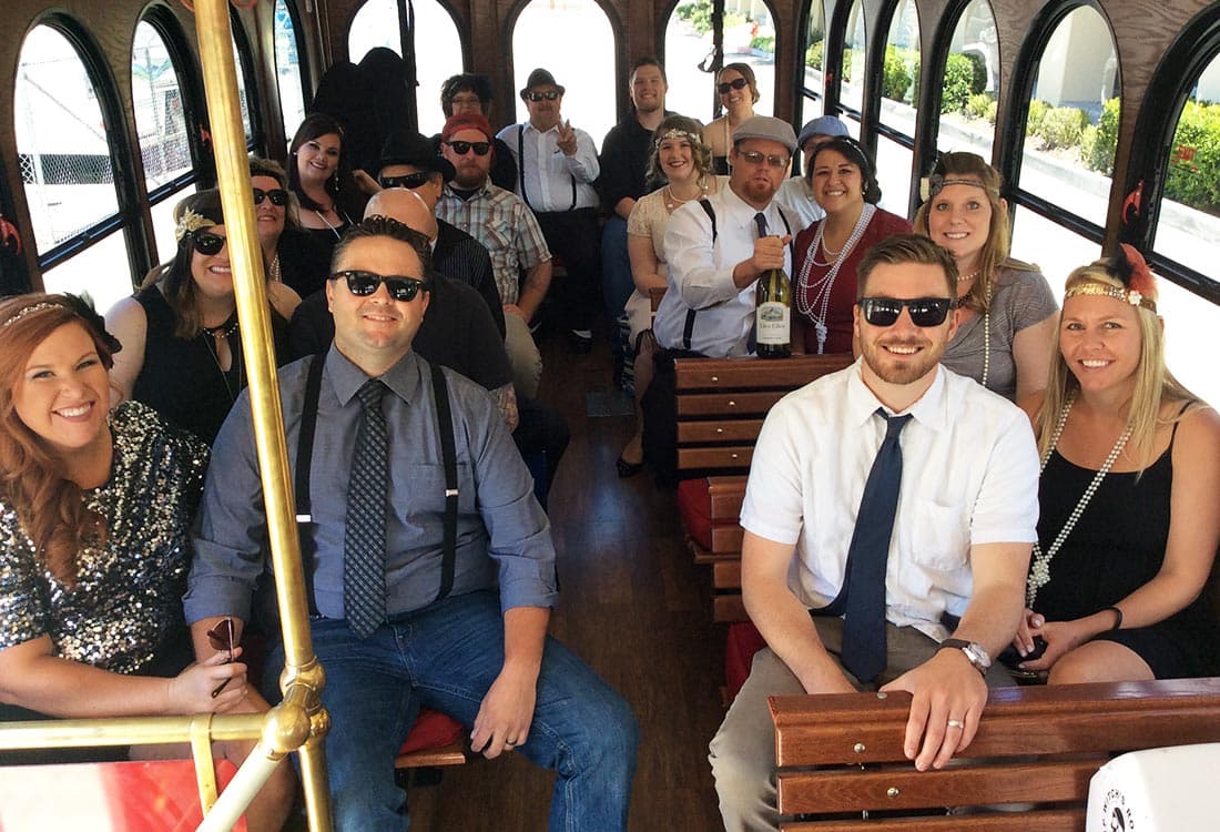 Private Lodi Wine Trolley charter for a wedding or celebration